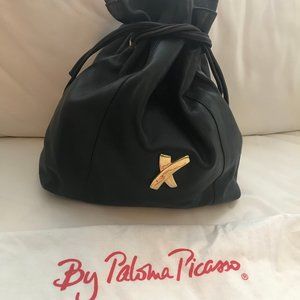 Paloma Picasso Black Leather Shoulder bag